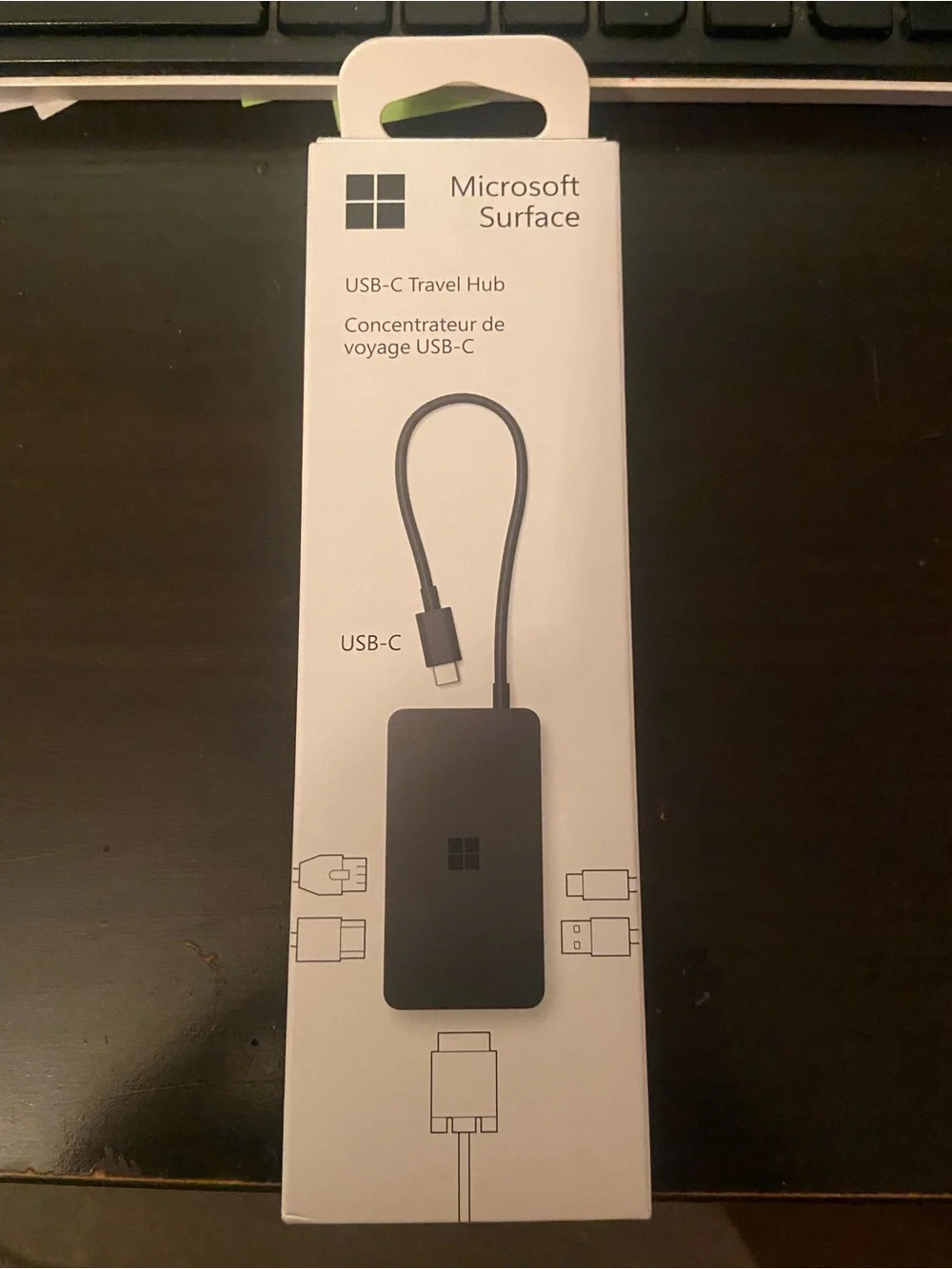Microsoft Surface USB-C Travel Hub in White and Black